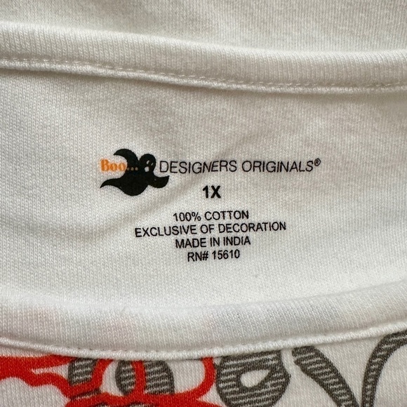 BOO DESIGNERS ORIGINALS, WOMENS, 100% WHITE COTTON SHIRT. LONG SLEEVE. SIZE 1X - Picture 4 of 5